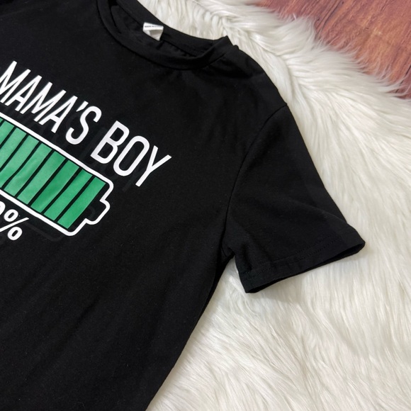 SHEIN Kids “Mama’s Boy” Graphic Short Sleeve Shirt | Boys Size 9Y - Picture 6 of 12